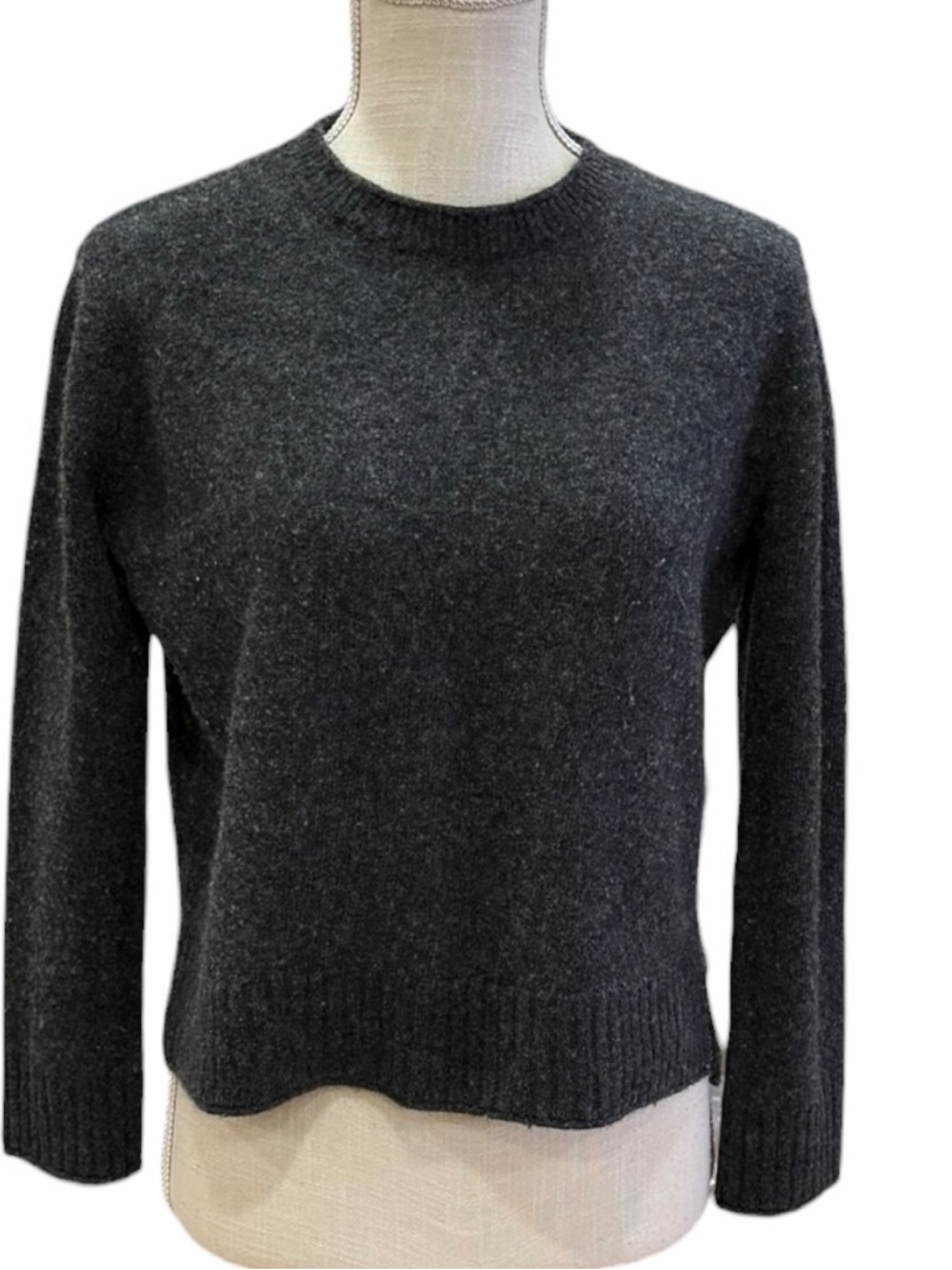 Jenni Kayne Charcoal Grey Everyday Wool & Cashmere Blend Sweater Size S - Picture 2 of 11